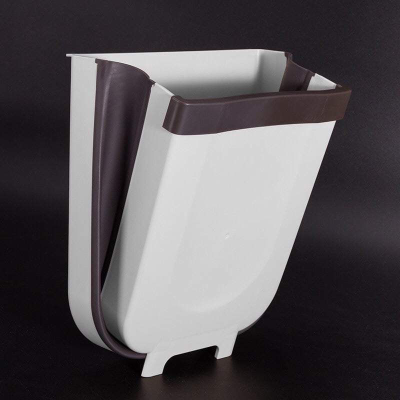 Foldable Wall-Mounted Trash Can for Space Saving