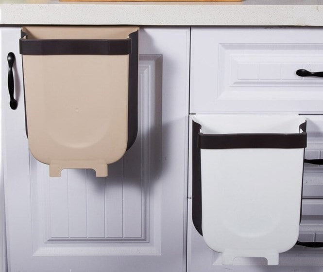 Foldable Wall-Mounted Trash Can for Space Saving