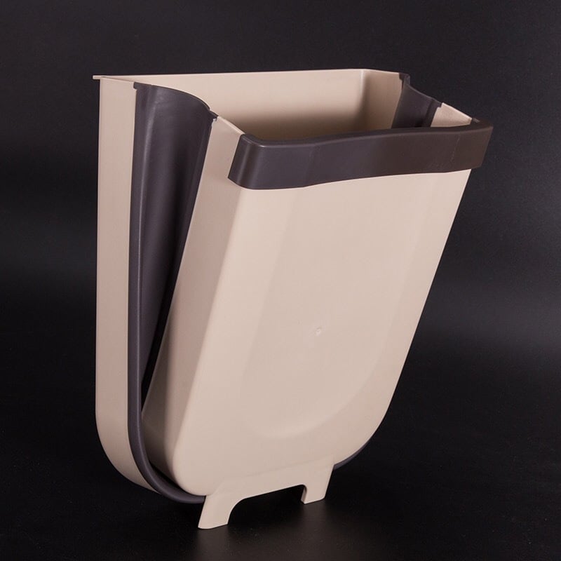 Foldable Wall-Mounted Trash Can for Space Saving